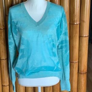 - Juicy Couture blue palm pattern sweater